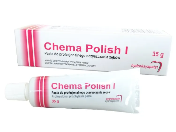 chema-polish-i- pasta do oczyszczania koron i szyjek z uzyciem szczoteczek